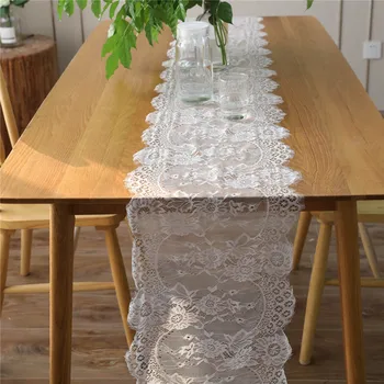 35 cm*300 cm Biela Čierna Čipka Stôl Runner na Vianoce Svadobné Party Domov Stôl Obrus, Dekorácie