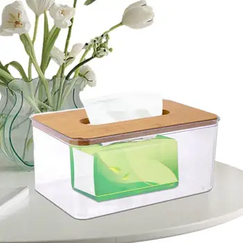 Tkanivo Dávkovač Box Priehľadný Domov Tkaniva Box Elegantné Farby Toaletný Papier Skladovanie Dodávky Pre Kúpeľne, Kuchyňa A Reštaurácia