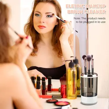 Elektrické elektrické make-up Štetec Cleaner Automatické Čistenie make-up Štetce Kefa Čistič pre Všetky Veľkosti Kefy, Ženy, Ženský