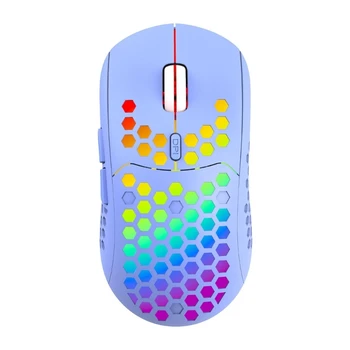 Ľahký Dizajn, 2.4 Ghz Wireless Mouse s RGB Podsvietenie 3200DPI Nastaviteľné