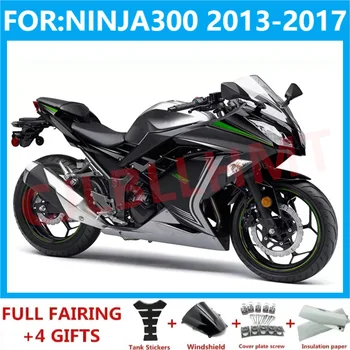Nový Motocykel, ABS Kapotáže súpravy, vhodné pre ninja 300 ninja300 2013 2014 2015 2016 2017 EX300 ZX300R horské kit set black silver
