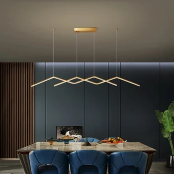 Postmoderných Minimalistický Zlaté, Medené LED Stmievanie Jedálenský Prívesok Lampa Nordic Teplá Biela PVC Dekorácie Interiéru Zariadenie Svetlo