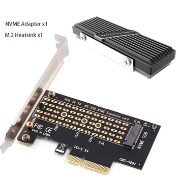 M2 NVME SSD Do PCIe 4.0 Karty Adaptéra M. 2 64Gbps M-Key PCIe4.0 X4 Adaptér Pre Stolné PC GEN4 Plnej Rýchlosti S Hliníkový Chladič
