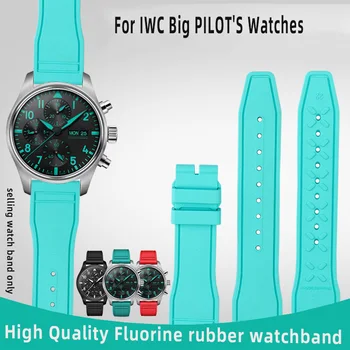 Vysoká Kvalita Fluóru gumy watchband Pre IWC Veľké PILOTNÉ Hodinky Spitfire Portofino Rodiny Známky 18 Popruh Rýchle uvoľnenie 21 MM