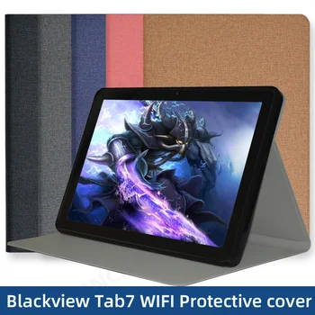 Folio Knižné Pre Blackview Tab 7 Wifi Prípade 10.1 Palcový Tablet Skladací Stojan Funda Pre Blackview Tab7 Wi-Fi Mäkké TPU Späť Shell