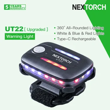 Nextorch UT22(Aktualizovaný) 360° All-Zaoblené Osvetlenie Výstraha/Signál Klip-Svetlo/Blesk. Závažnosť & Gestami, Nabíjateľný