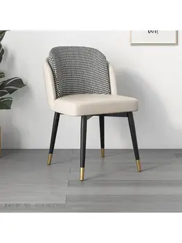 Svetlo luxusné jedálenské stoličky domov stoličky voľný stôl stoličky moderný minimalistický čistý celebrity make-up stoličky stolice Nordic spálne