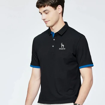 2023 FashionMen T-shirt Bežné Klope Šitie Polo Shirts Muž kvalitné Krátkym rukávom Letné Pulóver Top Slim Fit Golf Nosenie