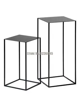 Nordic kovaného železa strane tabuľky obývacia izba svetlo luxusný gauč strane tabuľky moderný minimalistický malé námestie tabuľka rohu tabuľky