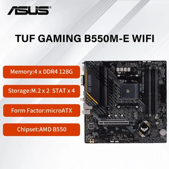 ASUS TUF HERNÉ B550M-E (WI-FI) základnej Dosky Micro-ATX B550 AMD DisplayPort, D-Sub, SATA 6 gb / S, USB 3.2 Gen 2 DDR4 4800 MHz 128 G