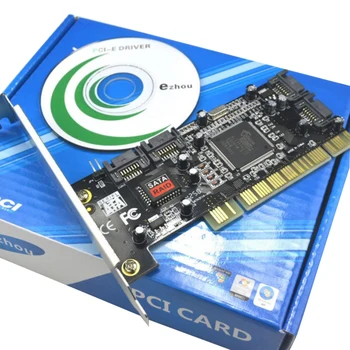 PCI-4 Portov SATA Raid Radič Rozširujúcu Kartu Adaptér Pre Stolné PC HDD SSD