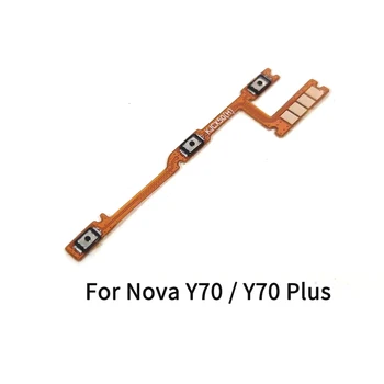 10PCS Pre Huawei Nova Y70Plus Y90 Moc Volume Flex Kábel Bočné Tlačidlo ZAPNUTIE, VYPNUTIE Tlačidlo Opravy Dielov