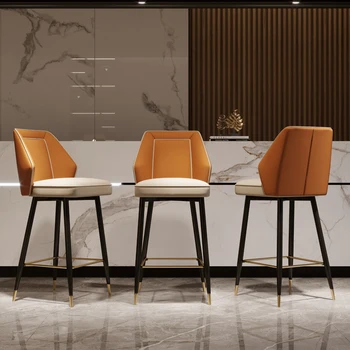 Moderné Počítadlo Luxusné Barové Stoličky Nordic Výška Office Minimalistický Dizajn Kuchyne, Barové Stoličky Kovové Raňajky Taburete Nábytok 