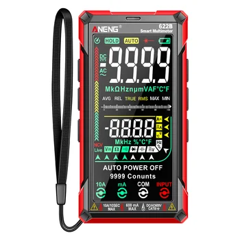 Digitálny Multimeter Tester Smart Touch Auto-Škály 9999 Počíta Nabíjateľná Anti-pálenie Ohm Amp VoltMeter S DC/AC