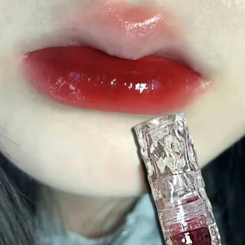 8 Farieb Zrkadlo Vody Svetlo Lesk na Pery Transparentné Sklo Lip Glaze Láva Čokoláda Tekutý Rúž Non-stick Pohár Lip Tint Kozmetické