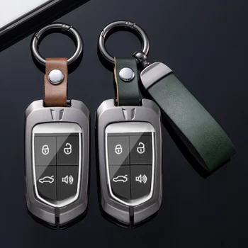 Zliatiny zinku Kľúča Vozidla Prípade, Borgward BX5 BX7 2017 2018 Inteligentné Diaľkové Ovládanie Fob Shell Kryt Keychain Chránič Taška Auto Príslušenstvo