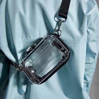 PP Transparentné Kozmetická Taška Nové Jednoduché Wash Bag Žena Prenosné Cestovať cez Noc Taška Messenger Taška Mini Odkladacia Taška 2023