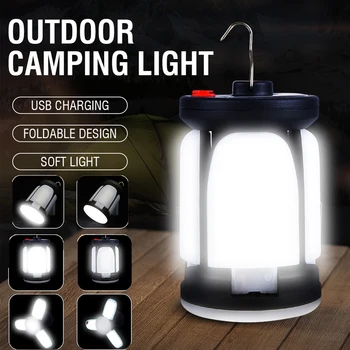1000LM Slnečné Svetlo LED Camping Svetlo Nabíjateľná Stan Ľahká Skladacia 4500mAh Emergency Power Bank Prenosné Svietidlá