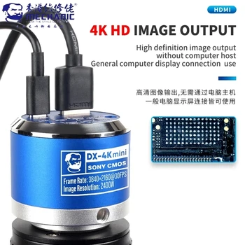 STROJÁRSKEHO Priemyslu Video Mikroskopom Kamera HD 26MP 4K 1080P 30FPS HDMI Výstup Lupa pre PC PCB IC Pozorovať Opravy DX-4K Mini