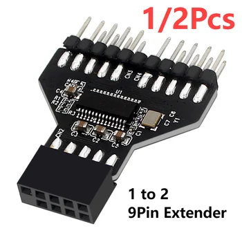 1 2 Doske USB2.0 9Pin na USB3.0 19P Prednom Paneli Konektor Konektor pre Adaptér