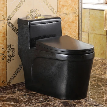 Domácnosti Európskom štýle matné čierne vzor wc misa Domácnosti super-vírivá dezodoračné keramické farby osobné wc luk