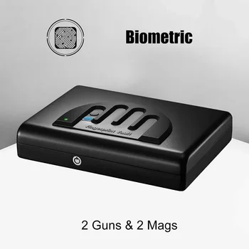 Biometrický Snímač Odtlačkov Elektronické Zabezpečovacie Pištoľ Pištoľ Box S Kľúčovými Strelných Zbraní Munície Zbraň Peniaze Malé Mini Vault Box Prípade