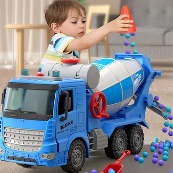 Veľké Simulácia Inžinierstva Mixér Truck Model Zotrvačnosti Prepravca Betónu Cement Truck Svetlo, Hudba Deti Hračky Darček