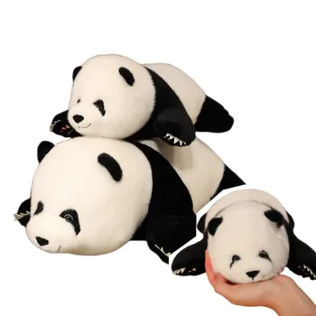 Lenivý Spanie Načechraný Panda Kolo Roztomilý Vankúš Plyšové Hračky Mäkké Pohodlie Napping Bábika Zvieratá Domova Dieťa Plnené Darček Bábika