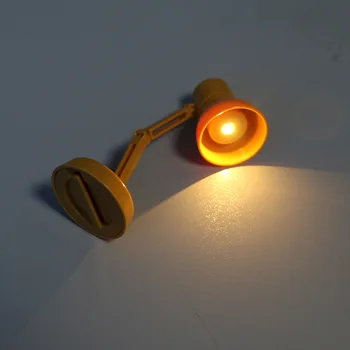 1/6Scale Miniatúrne LED stolná Lampa Model Mini Tvorivé Malé Nočné Svetlo Teplé Farby na Starostlivosť o Oči Čítanie Prenosná Stolná Lampa S Klip