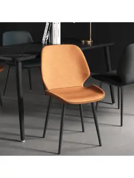 Nordic reštaurácia svetlo luxusné jedálenské stoličky domov moderný minimalistický jedálenský stôl stoličky, kožené stôl stolček operadlo retro make-up