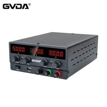 GVDA USB DC Regulované Laboratórne Napájacie Nastaviteľné 30V 10A Napätie Regulátora 60V 5A Stabilizátor Prepnúť na Lavičke Zdroj Napájania