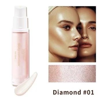 Bronzer Leskom Zvýrazňovač Tvár Obrys Oživiť Iluminátor Telo Lesk Pearl White Kvapaliny Diamond Zvýrazniť Make-Up Kozmetika
