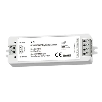 RF 2.4 G XC RGB/RGBW LED Controller RF-DMX512 RGB DMX Master Bezdrôtové diaľkové ovládanie 32 druhy dynamický režim /1990 signálu DMX512