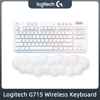 Logitech Aurora G715 Bezdrôtový Mechanical Gaming Keyboard RGB Osvetlenie 87 Klávesy Klávesnica opierku na Dlane Kompatibilné BoyGirl Klávesnice Y2k