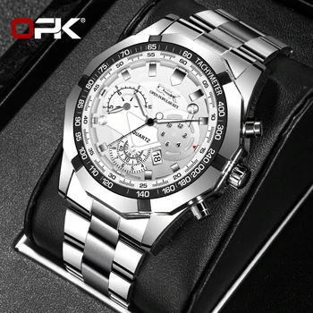 OPK pánske Náramkové hodinky pánske Originálne Nehrdzavejúcej Ocele Luxusný Top Dátum Svetelný Vodotesné Hodinky 2023 Nový Trend