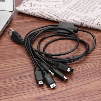 5 v 1, USB Nabíjací Kábel, Herné Príslušenstvo vhodné pre Nintend NOVÉ 3DS XL NDSLite