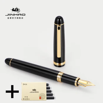 Jinhao X350 Black Výkonný Business EF/F/M Nib/Calligraphy Fude Nib Plniace Pero, Zlatý Výbava Kancelárske Školské potreby