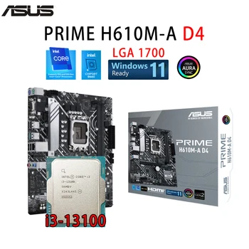 NOVÉ lntel Core i3 13100 CPU+ASUS PRIME H610M-A D4 DDR4 LGA 1700 Doska PCI-E 4.0 Intel H610 Micro ATX Ploche CPU Auta