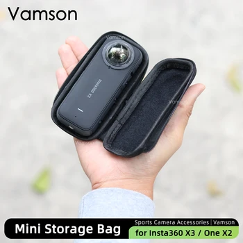 Vamson pre Insta360 X3 Mini PU Ochranné Skladovanie Prípade Taška pre Insta360 X3 Jeden X2 Fotoaparát puzdro, Chrániče, Doplnky