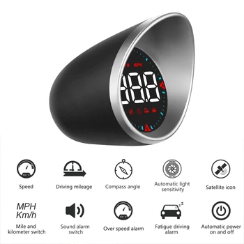 Auto HUD pre Head Up Display LED GPS Rýchlosť, počítadlo kilometrov čelné Sklo Projektor prekročenia rýchlosti Alarm Únava Jazdy Remi