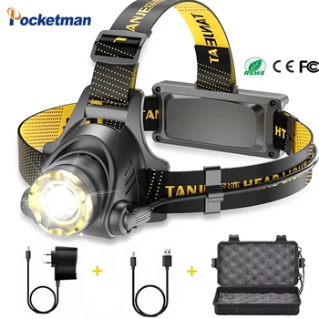 LED Nabíjateľná Zoomovateľnom Svetlomet Rybárske Svetlomet Pochodeň Lov Vedúci svetlo Camping Svetlomet Baterka Vedúci Svetlo