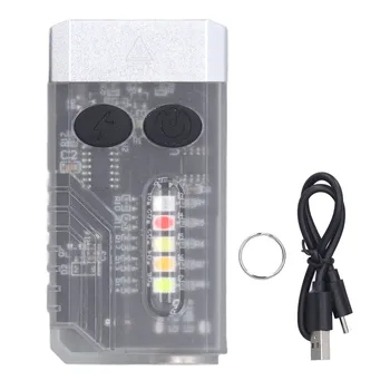USB Malé Výkonné Svietidlo Malé Výkonné Svietidlo Prenosné IPX4 Vodotesný LED Svetlo 1000lm s Kľúčom pre Ísť Von