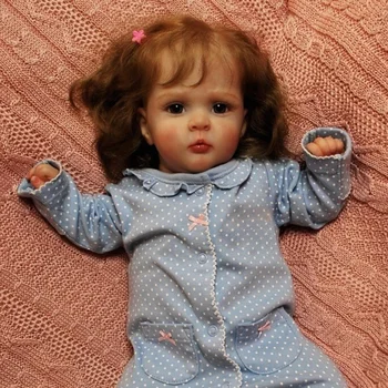 18-Palcové Už Natreté Reborn Baby Doll Jocy 3D Kože Viditeľné Žily Realisticky Ručné Vlasy S Bábika Príslušenstvo Pre Dievčatá