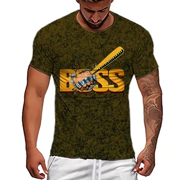T-shirt Pre Mužov, Nadrozmerné Bežné Tees List Grafické Krátkym rukávom pánske Oblečenie O-krku Jednoduché High Street T Shirt Top Tees