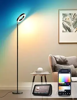 Lampa, 2400LM Smart RGBW LED Stojaca Lampa s Manželskou Bočné Osvetlenie, WiFi APLIKÁCIE Ovládanie Práce s Alexa, 2700K-6400K Farba Chang