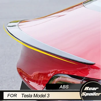 Auto Zadný Kufor Spojler Krídlo pre Tesla Model 3 2017-2019 Vysoký Výkon Zadné Boot Veko Krídlo Pery ABS Lesklý Čierny Karbónový Vzhľad