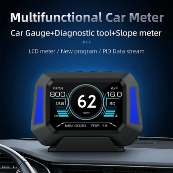 Auto HUD Head Up Displej Digitálne Meradlo OBD GPS Systém Gradiometer Rýchlosť Vozidla, Auto Diagnostický Nástroj Auto Tachometra