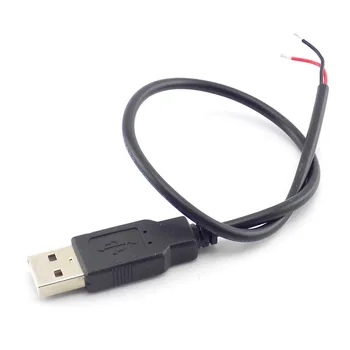 0.3/1/2M DC 5V USB 2.0 Typu Samec 2 Pin Kábel Napájací Adaptér Poplatok pre Inteligentné Zariadenia DIY Konektor Vodič L19