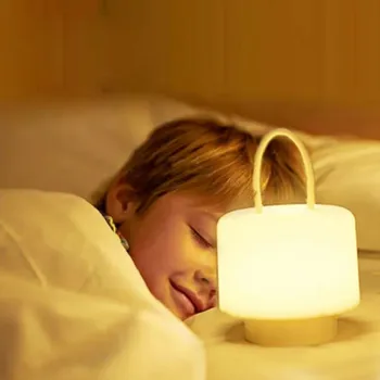 Diaľkové Ovládanie Nočné Svetlo Dieťa Spať USB Konektor Nabíjateľná Ochrana Očí Lampa Spálňa Nočné Kŕmenie Mäkké Svetlo Atmosféru