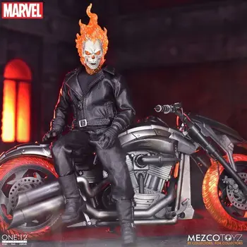 Pôvodné Mezco Jeden:12 Ghost Rider Pekla Cyklus Anime Periférne Akcia Zberu Údaje Model Hračky, Darčekové Garáž Súprava Na Sklade